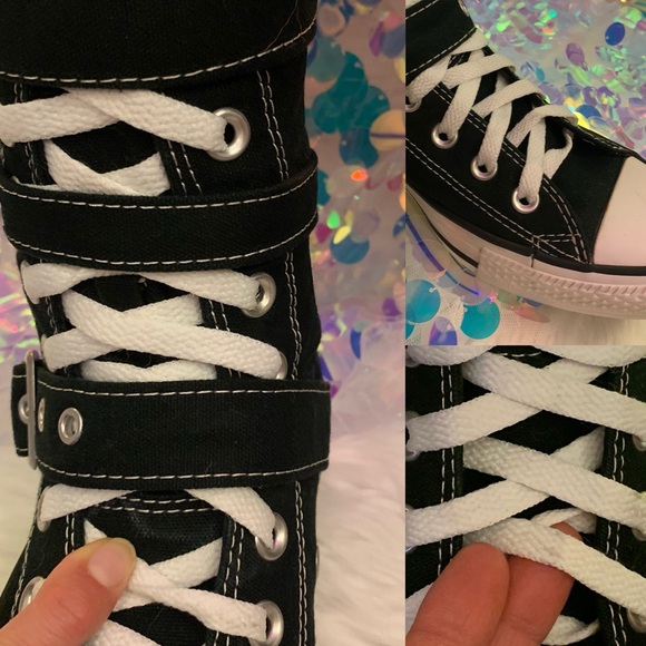 All Star Chuck Taylor Converse Knee High buckle sneakers. - Picture 13 of 17